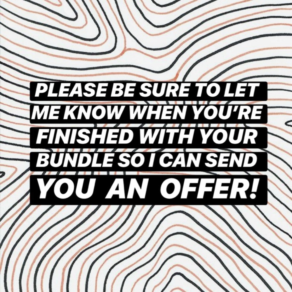 let me know when finished